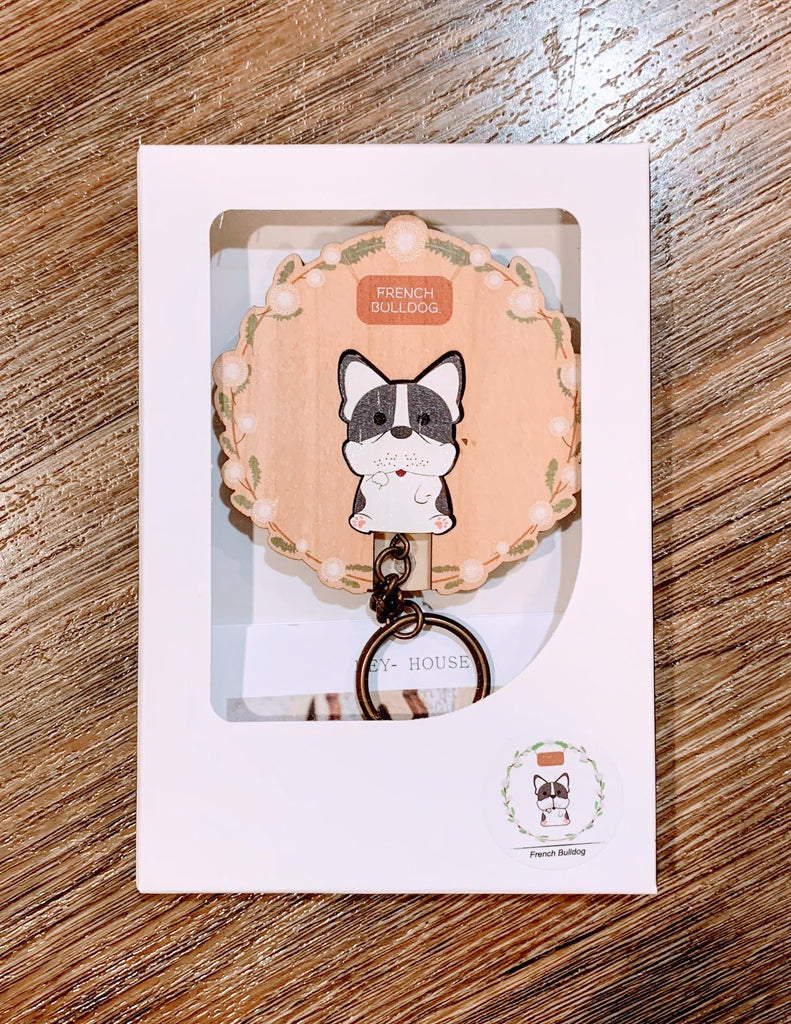 Frenchie Wood Puzzle Keychain - PAWTY THINGS
