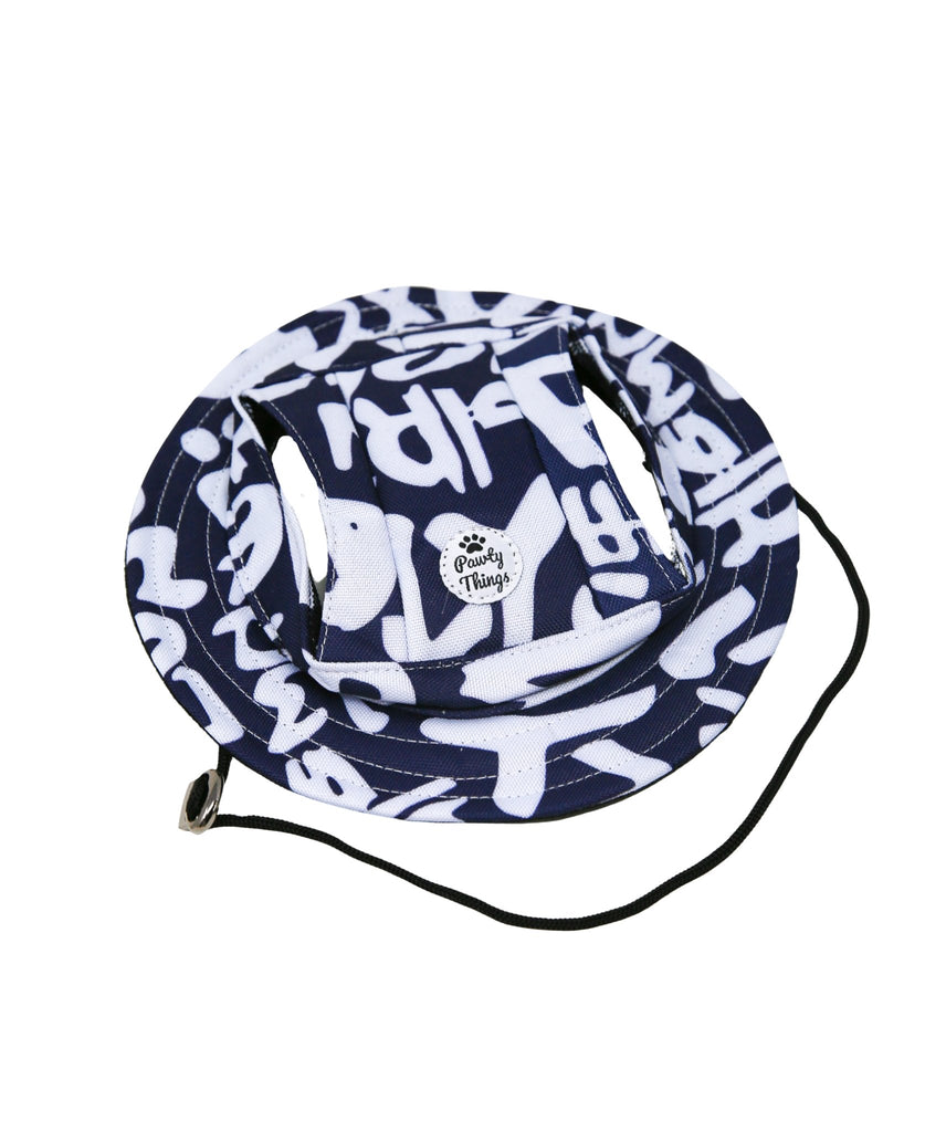 Kai Dog Bucket Hat (Navy/White) - PAWTY THINGS