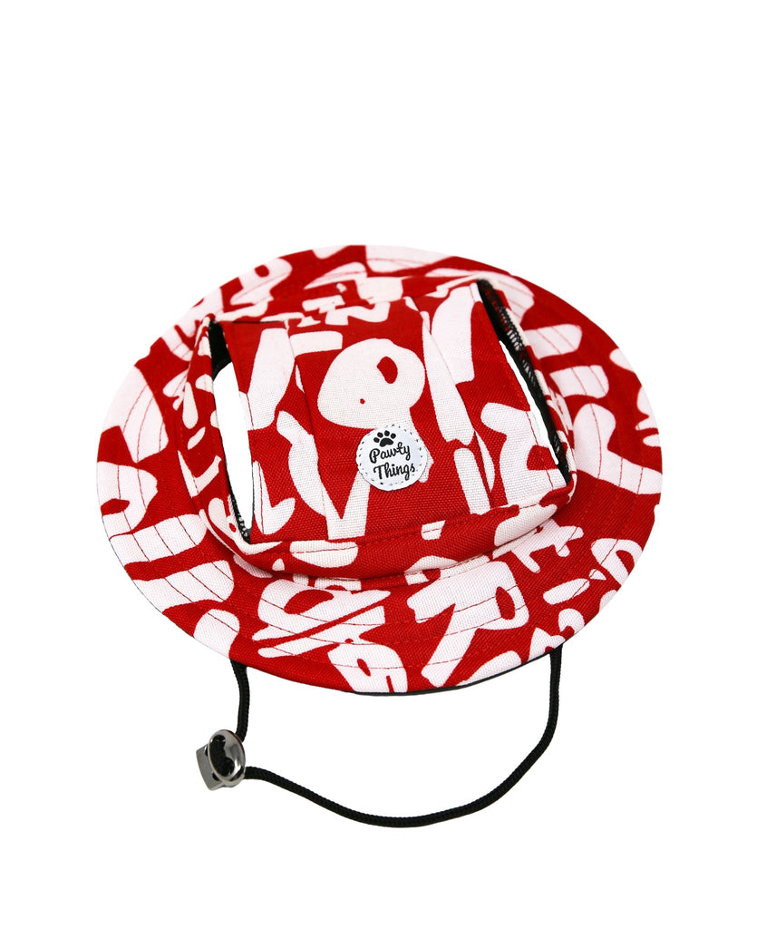 Kai Dog Bucket Hat (Red/White) - PAWTY THINGS