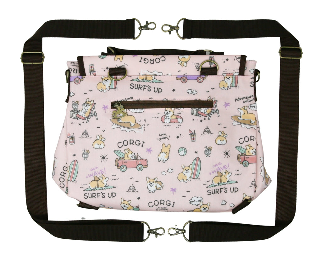 Kobe Corgi Multi-Functional Backpack Bag (Pink - Beach) - PAWTY THINGS