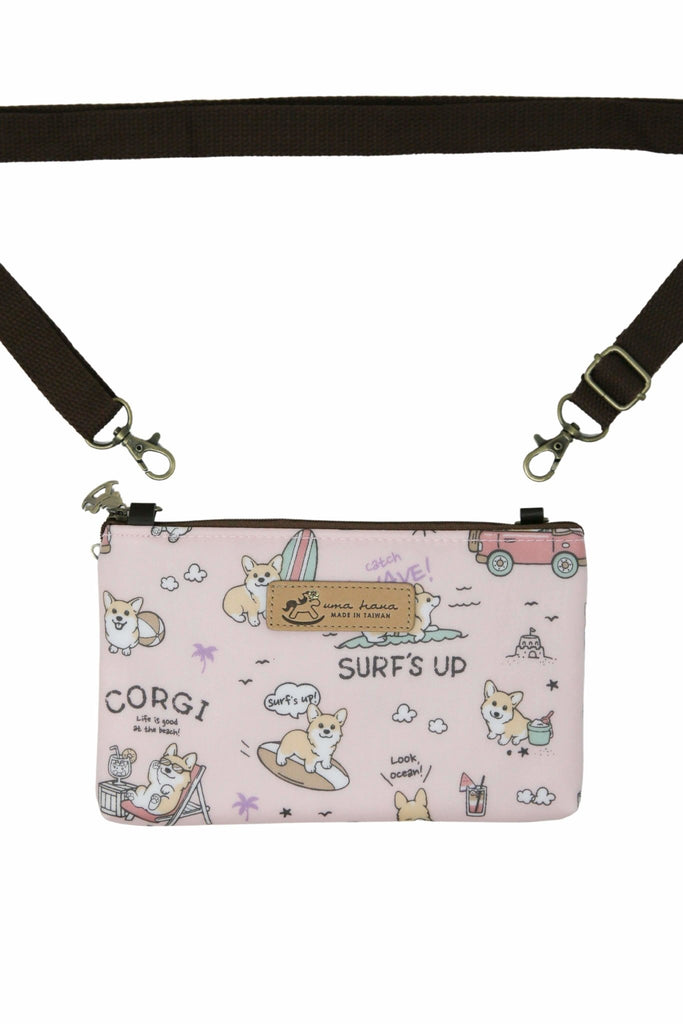 Lia Corgi Small Crossbody Bag (Pink - Beach) - PAWTY THINGS