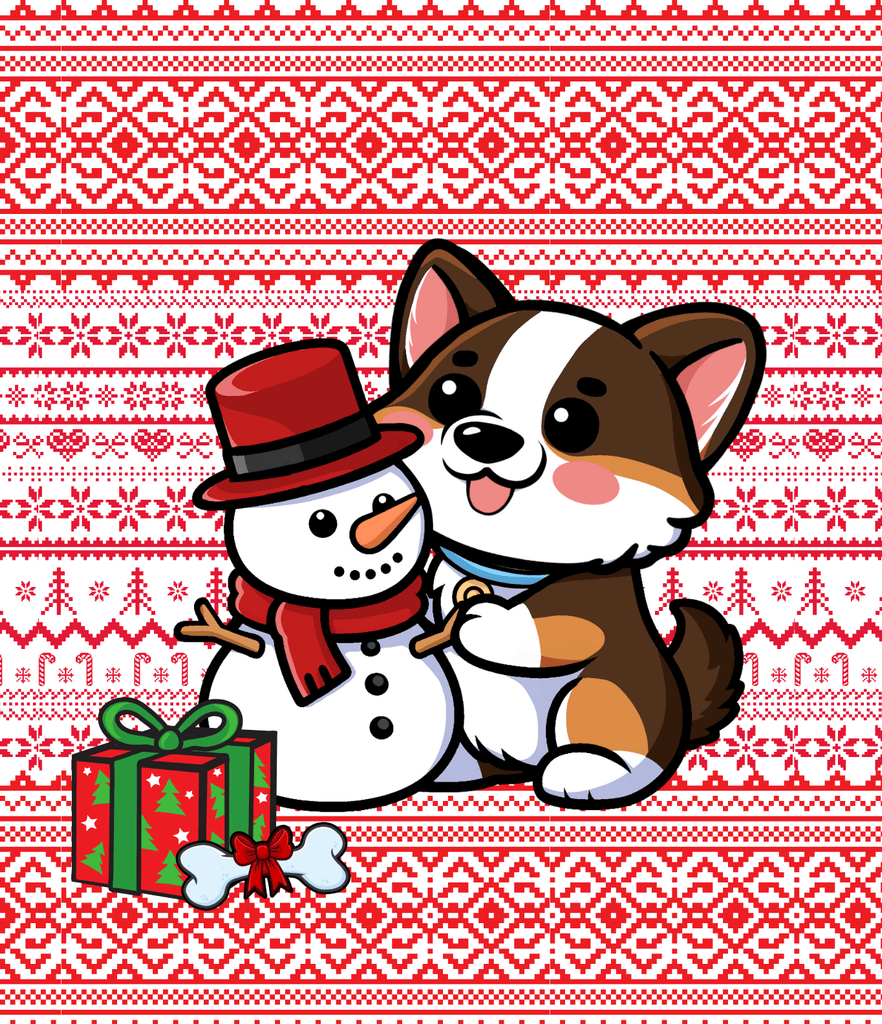 Custom Corgi - mas Stocking - PAWTY THINGS