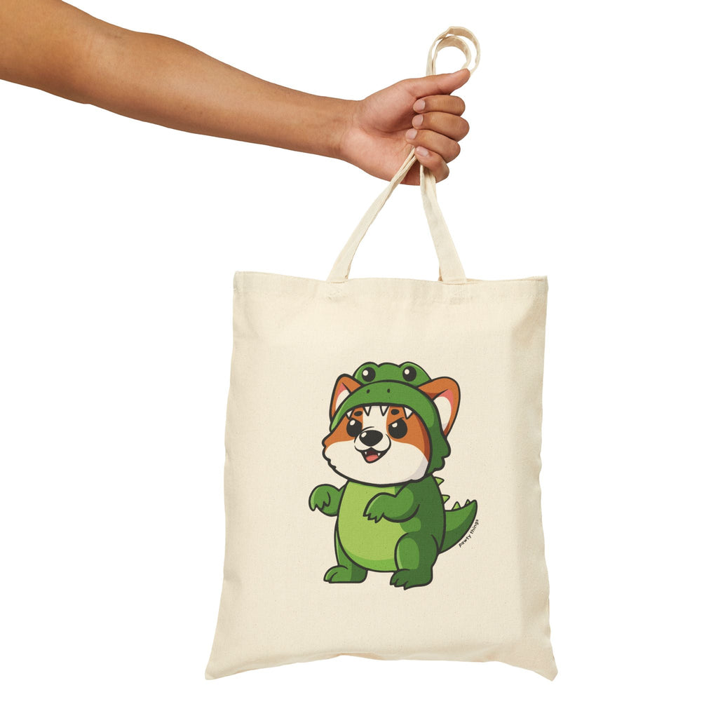 Dino Corgi Tote Bag - PAWTY THINGS