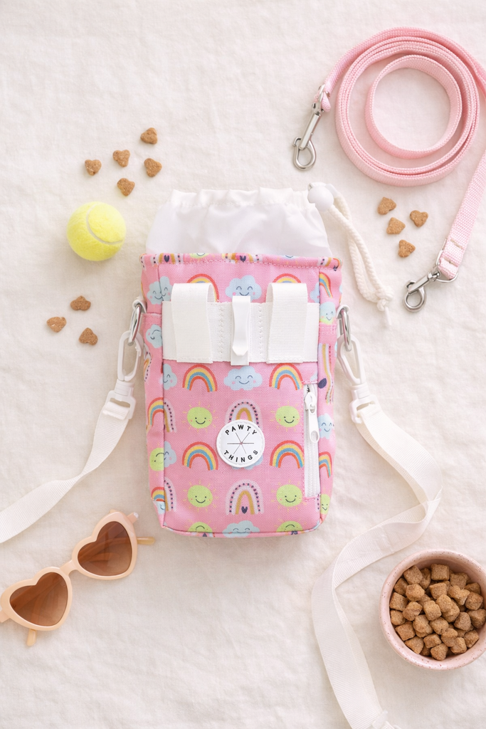 Rainbows - Dog Training Treat Pouch (Pink) – PAWTY THINGS
