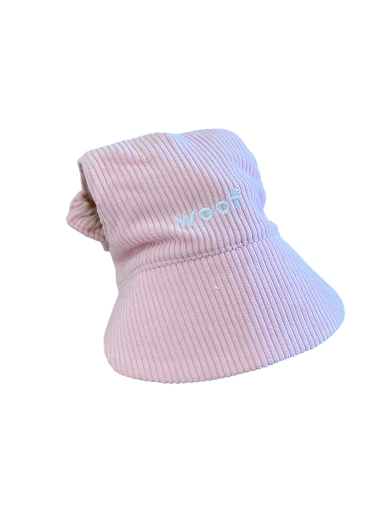 Woof Corduroy Hat (Baby Pink) - PAWTY THINGS