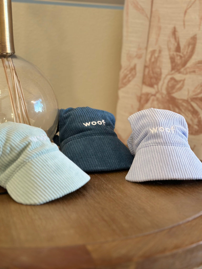 Woof Corduroy Hat (Baby Pink) - PAWTY THINGS