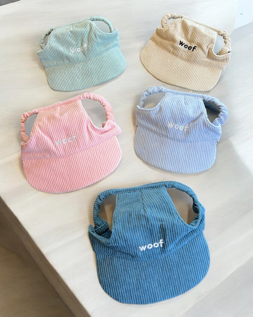 Woof Corduroy Hat (Mint Green) - PAWTY THINGS