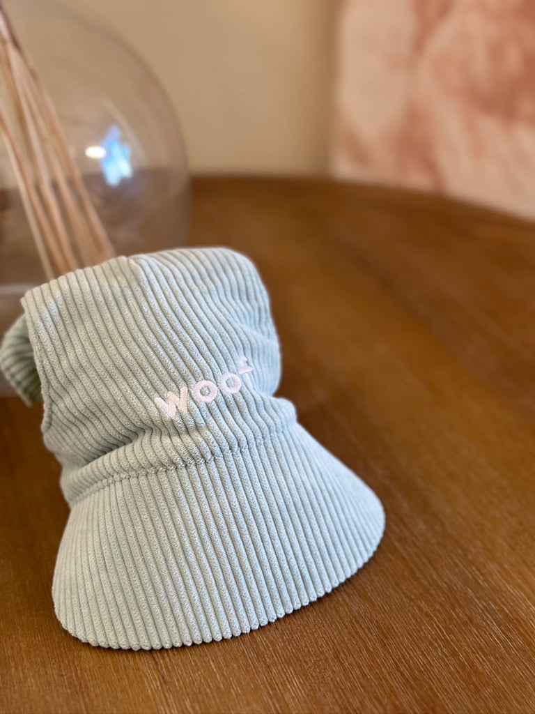 Woof Corduroy Hat (Mint Green) - PAWTY THINGS