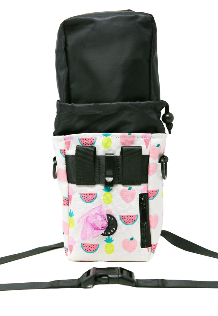 Dog Treat Training Pouch (Off White - Summer Snacks) - PAWTY THINGS
