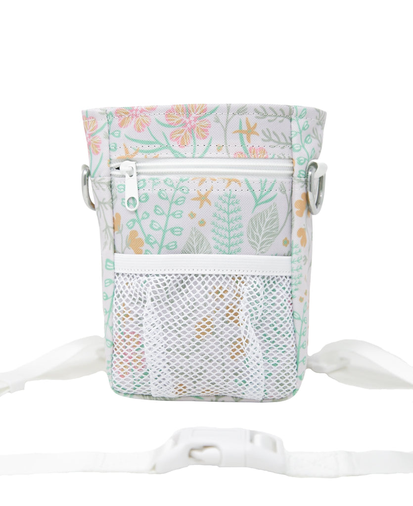 Dog Treat Training Pouch (White - Floral) - PAWTY THINGS