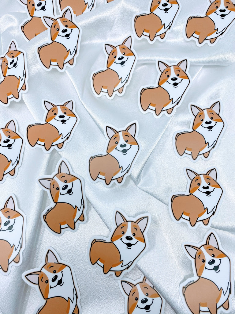 PAWTY THINGS Corgi Sticker - Fawn - PAWTY THINGS